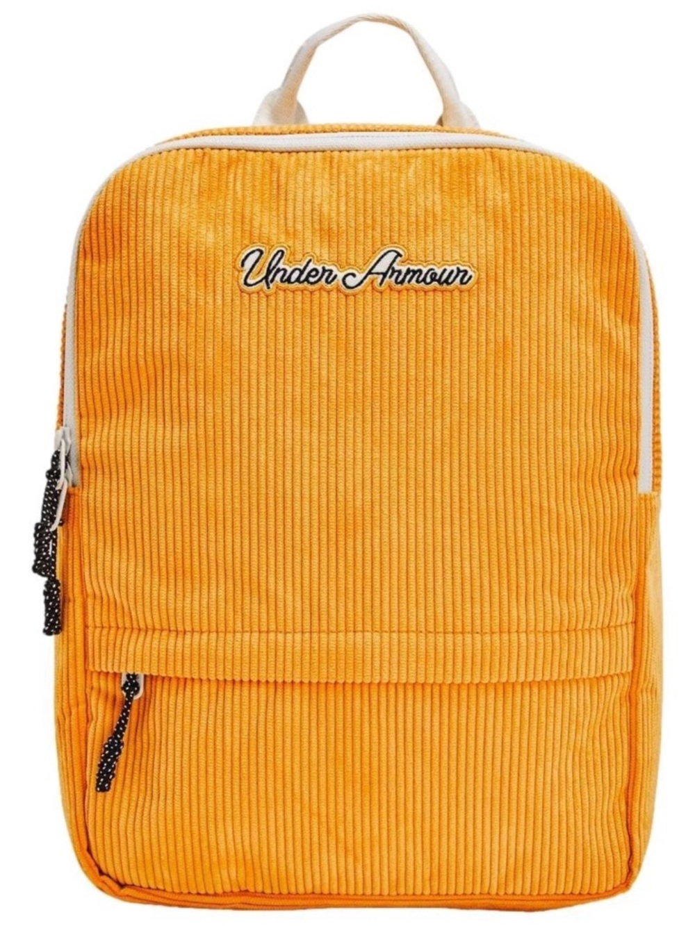 Under Armour Corduroy Backpack in Golden Yellow with Cream Straps